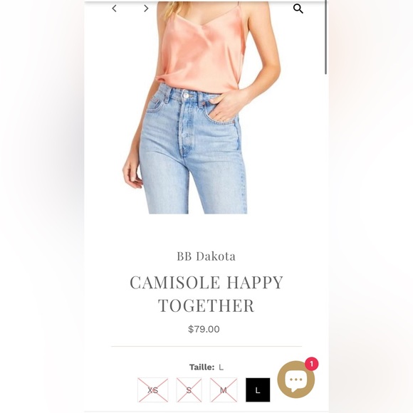 bb dakota camisole HAPPY TOGETHER size medium - Picture 4 of 12